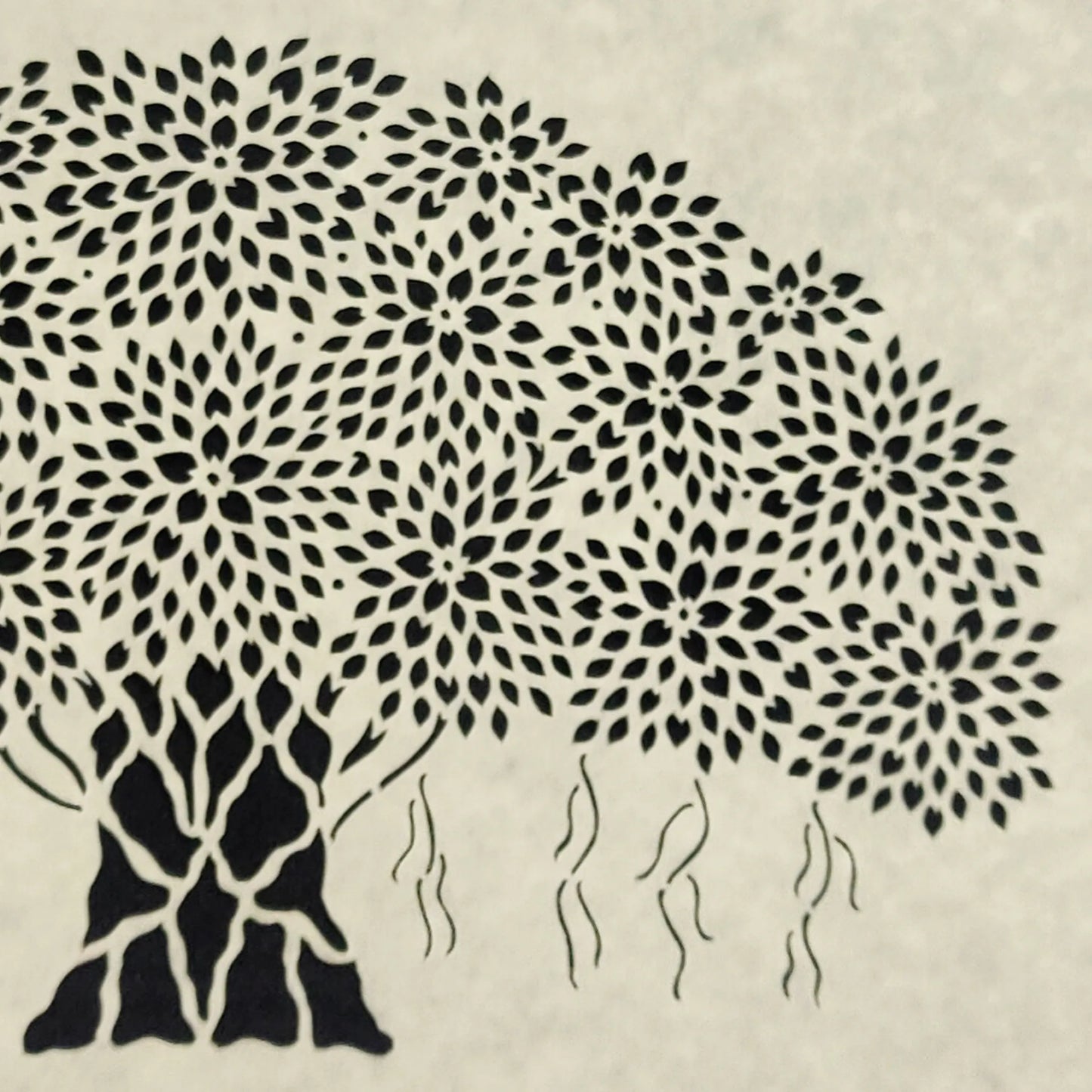 Eternal Banyan Tree of Life: A Sanjhi Paper Cutting Masterpiece