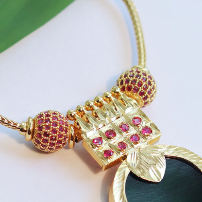 Kerala Palakka Necklace with Mango-shaped Pendant