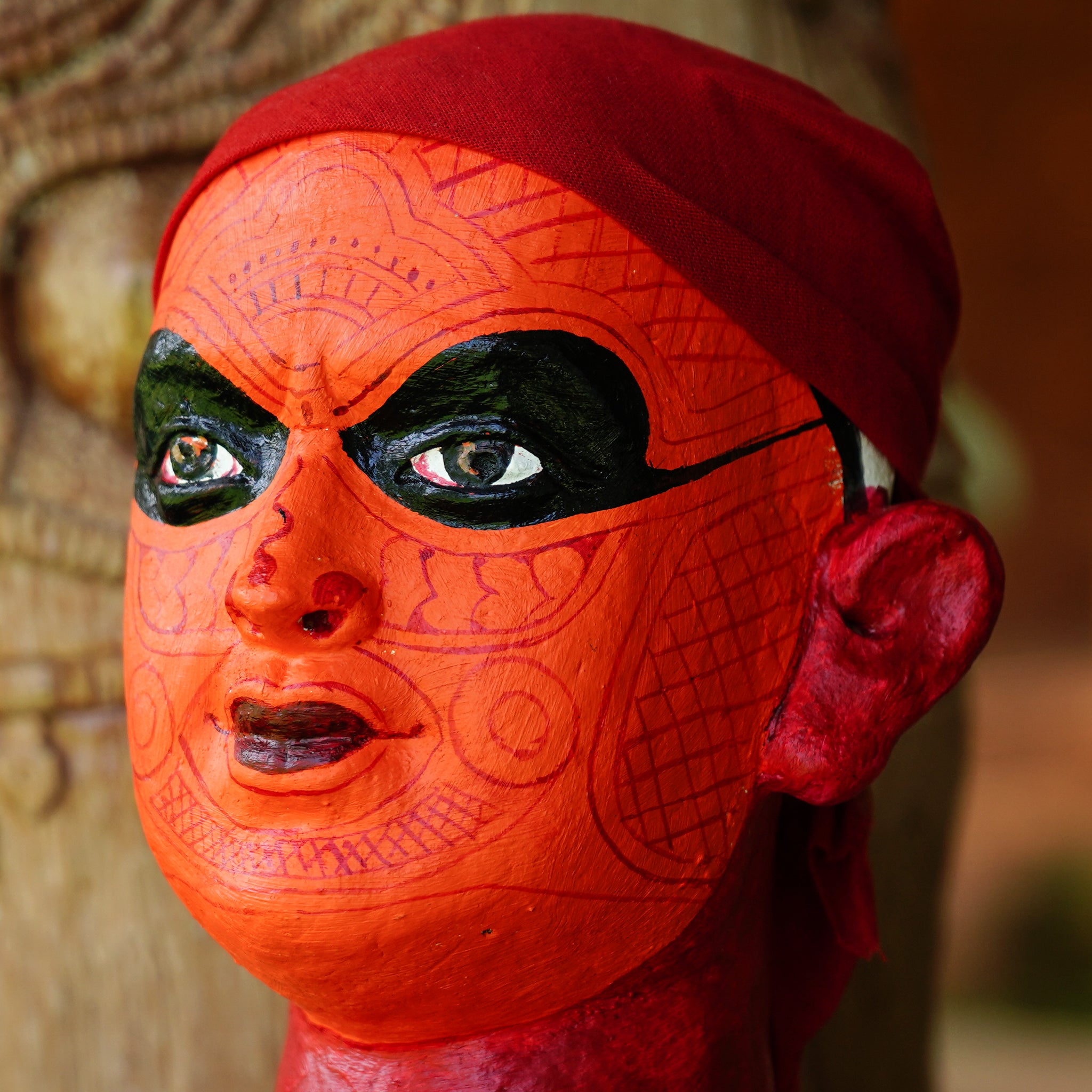 Handcrafted Theyyam Terracotta Replica-Made to Order