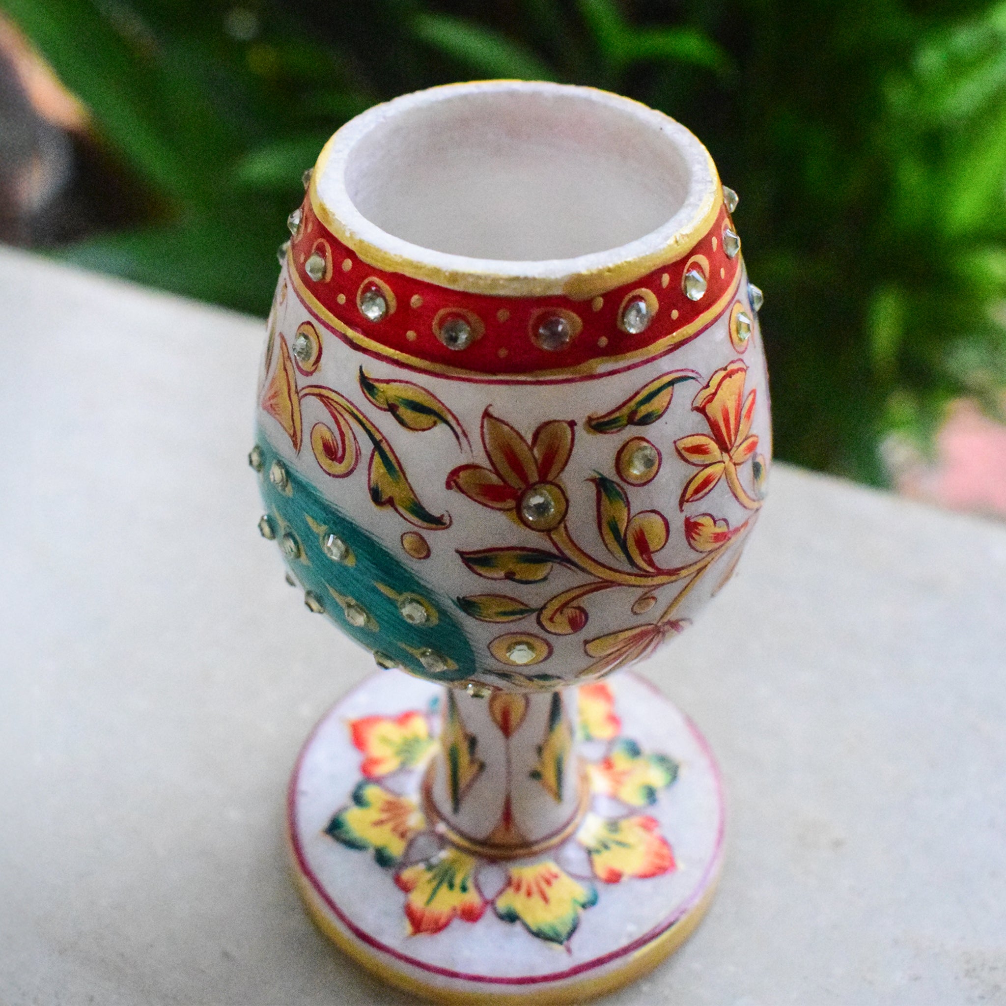 Kishangarh Marble Wine Glass – Chalice Design