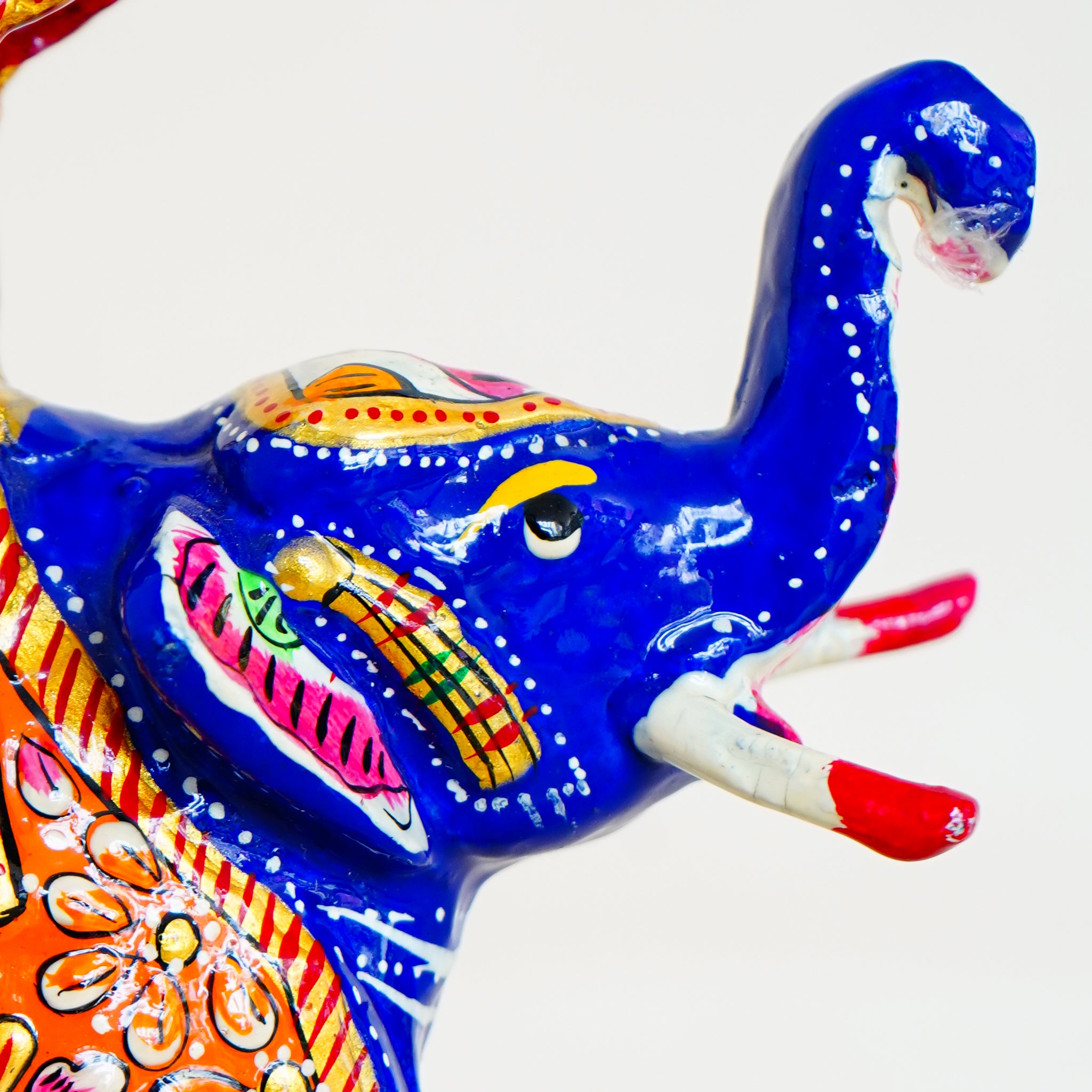 Handcrafted Meenakari Blue Elephant With Howdah Seat