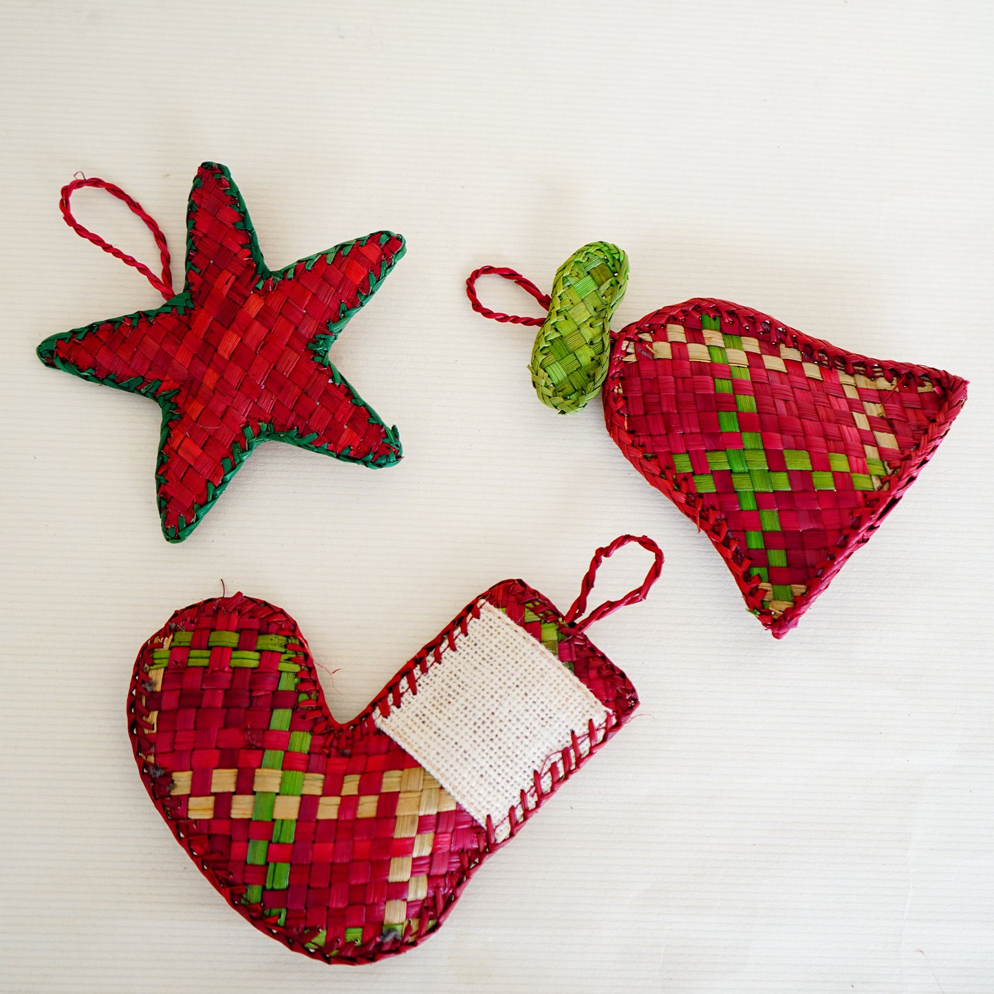 Eco-Friendly Christmas Tree Decoration Combo(Pack of 3) |Handmade Screw Pine