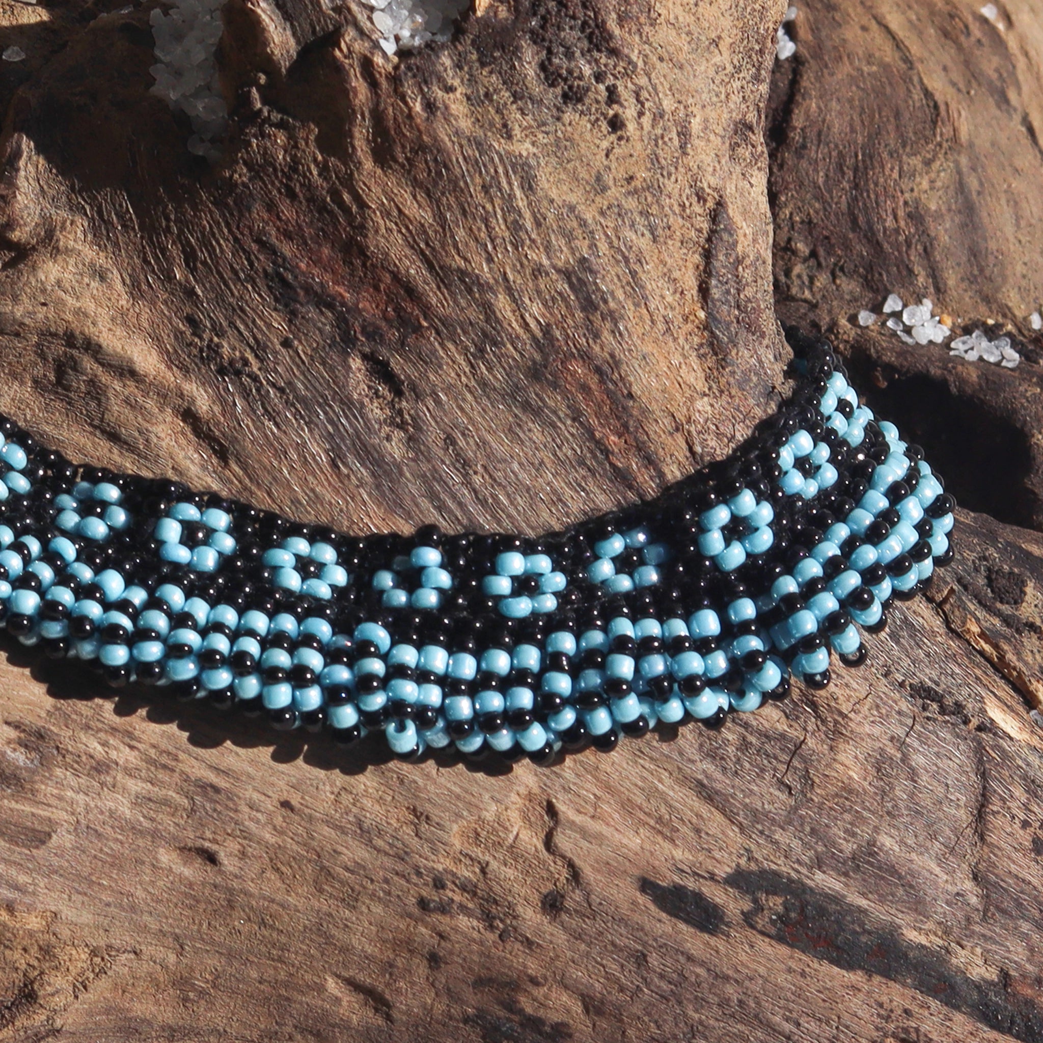 Kutch Bead work Neck piece - Black & Blue