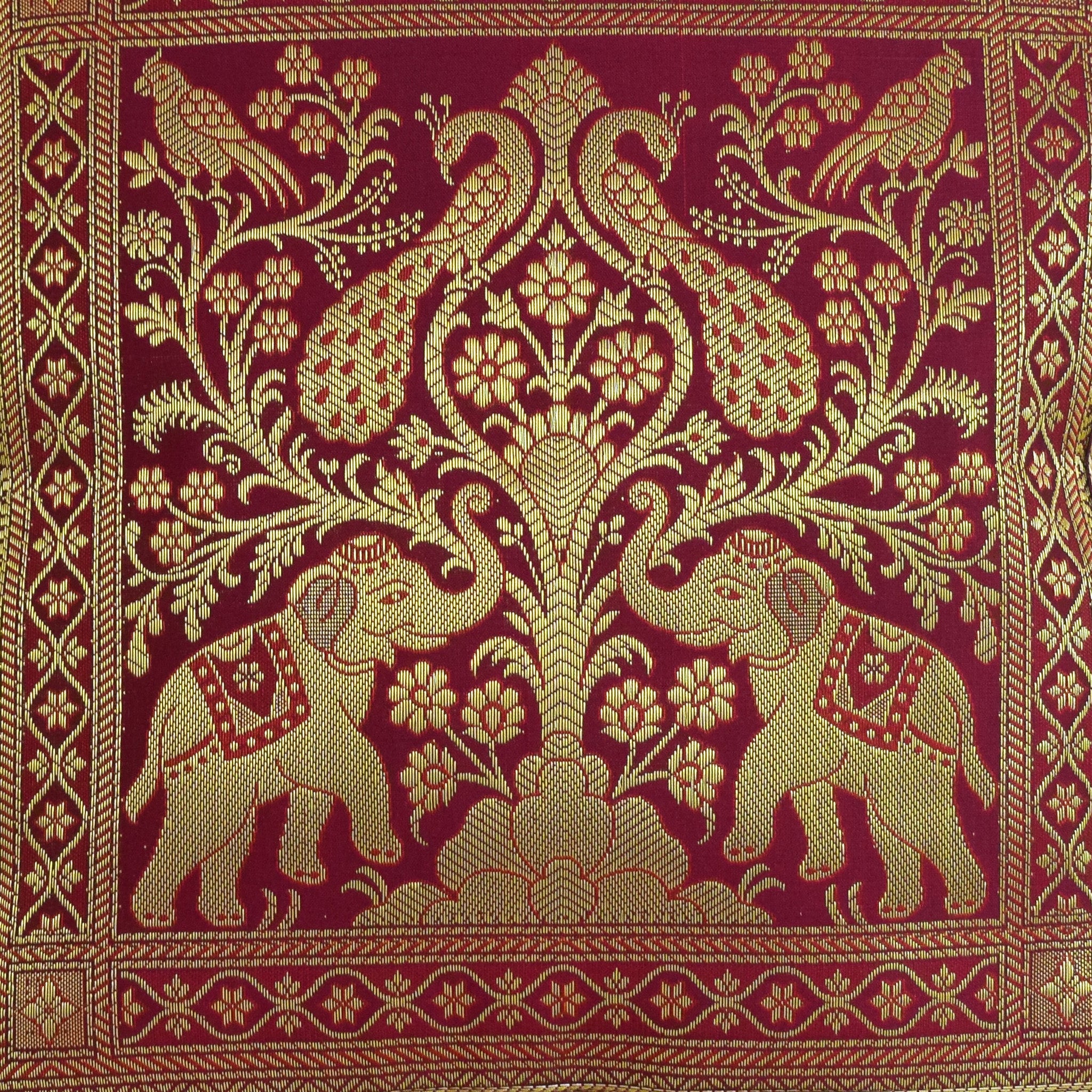 Banarasi Patchwork Pillow Covers with Zari Work (Set of 2)