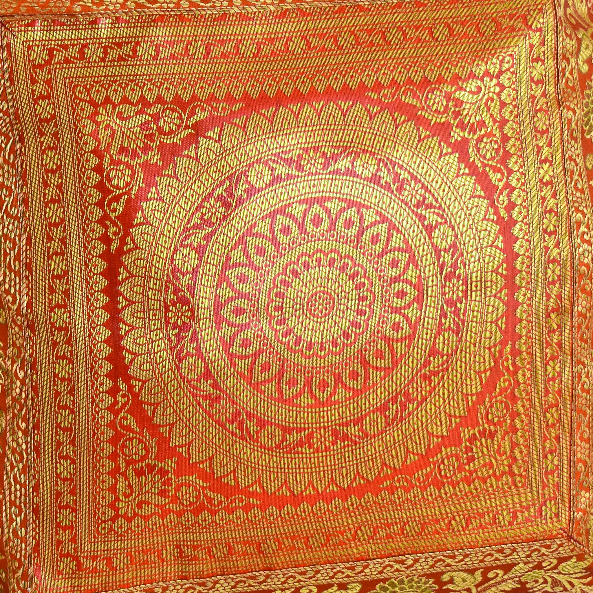 Banarasi Bloom Mandala Patchwork Pillow Covers