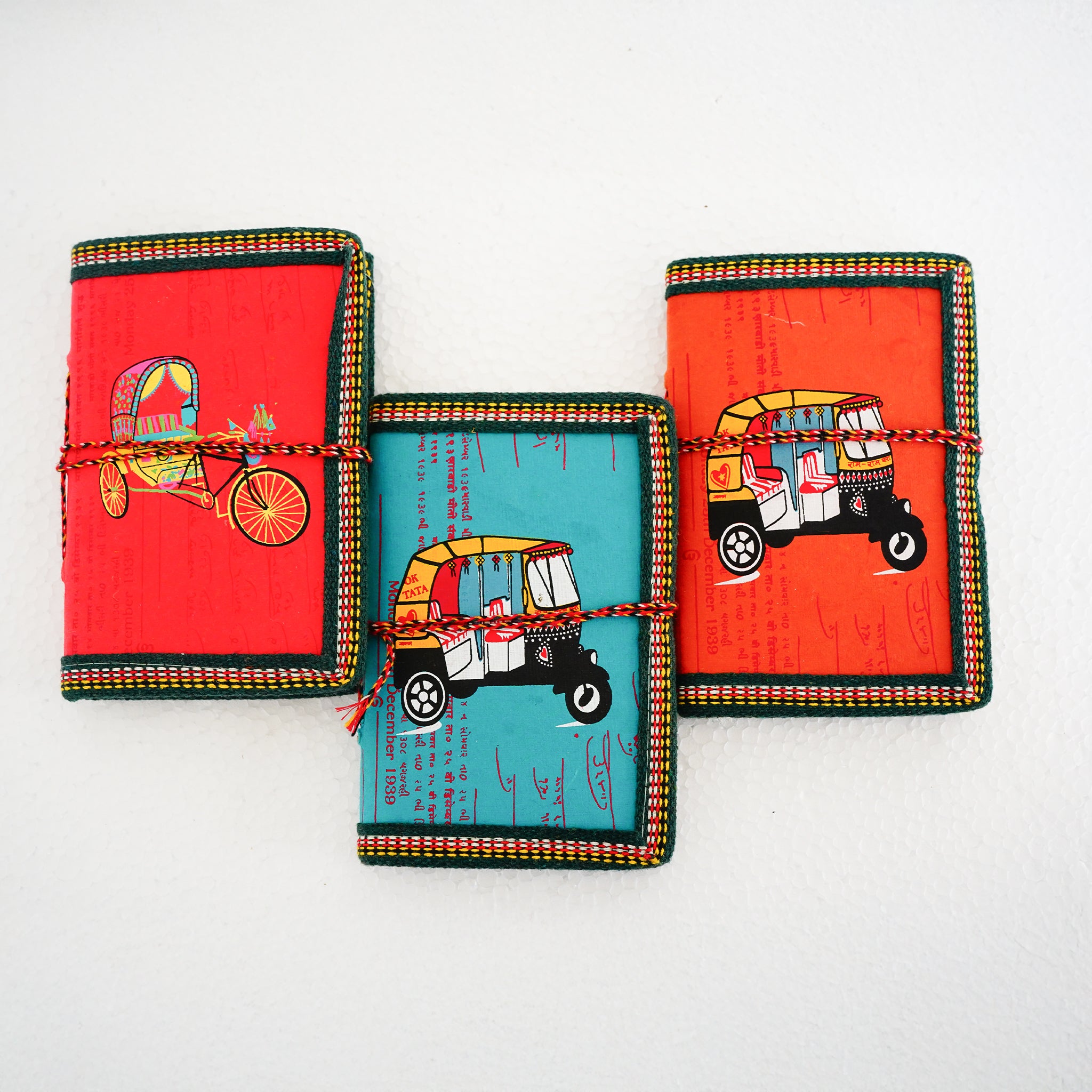 Embrace the Charm of Handmade Notebooks(Set of 3)