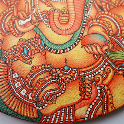 Kerala Mural Masterpiece: Lord Ganesha (Dia - 16 inches)