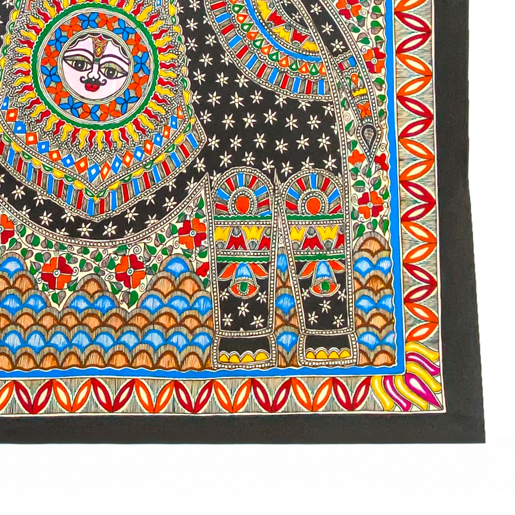 Hand Painted Madhubani Gajanan -Made to Order