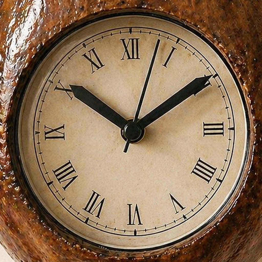 Kerala Handcrafted Coconut Husk Clock | Eco-Friendly Natural Wall Clock
