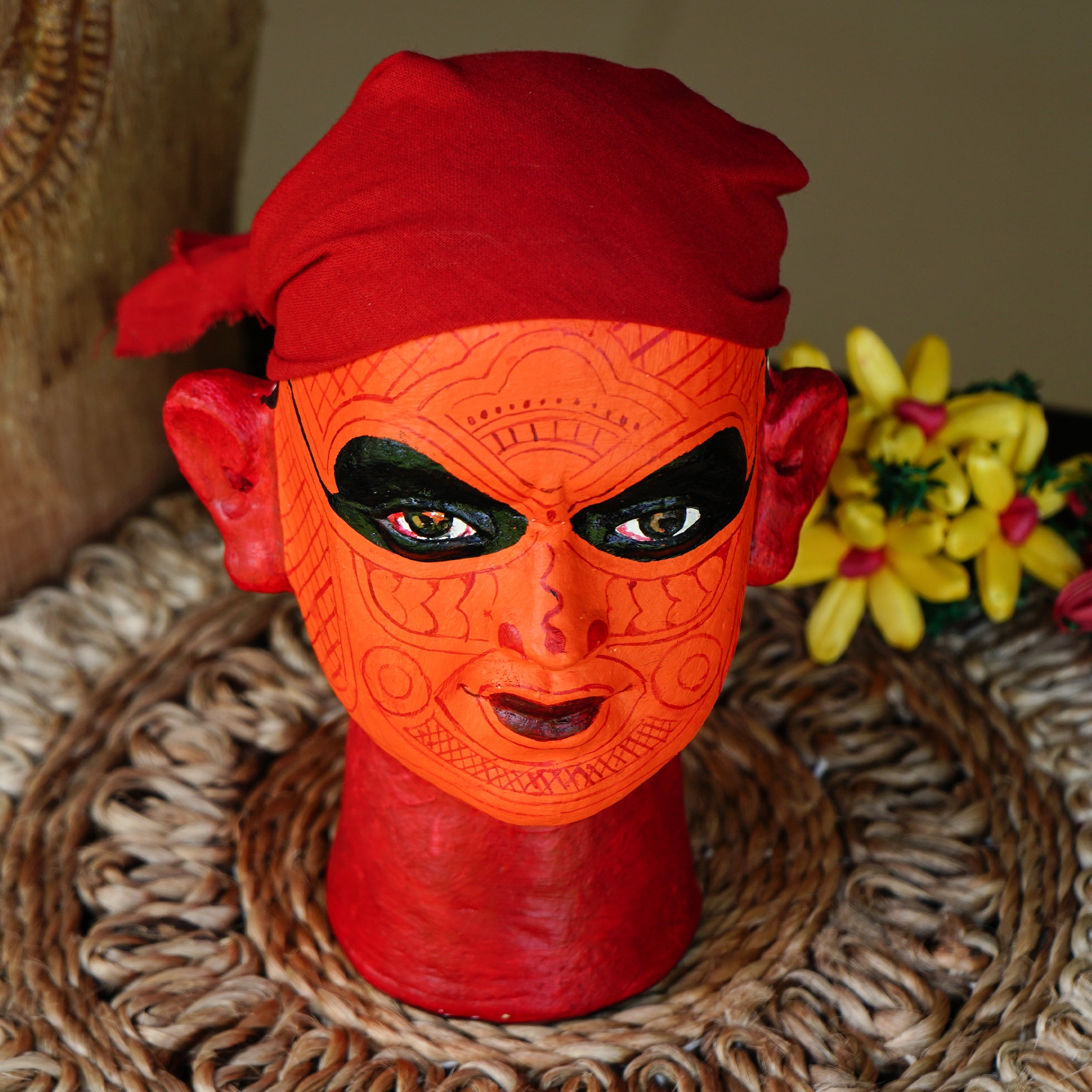 Handcrafted Theyyam Terracotta Replica-Made to Order