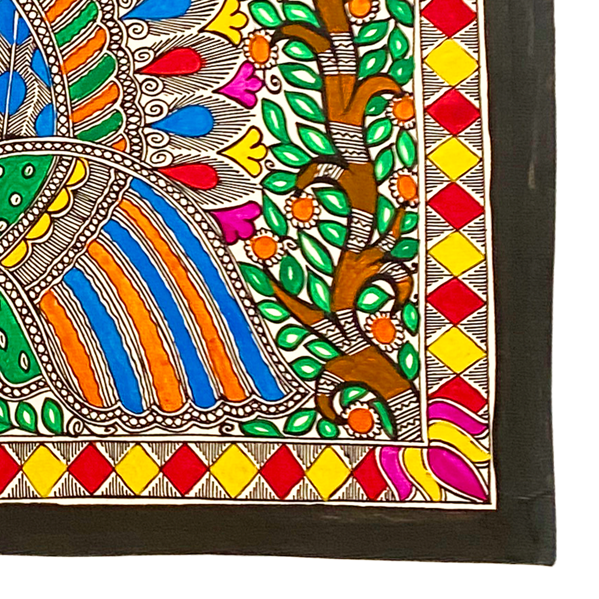 Hand Painted Madhubani Nrityamor Art -Made to Order