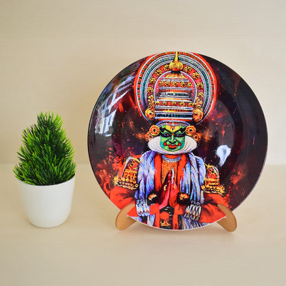 Traditional Meets Modern Kathakali Digital Printed Wall Plate