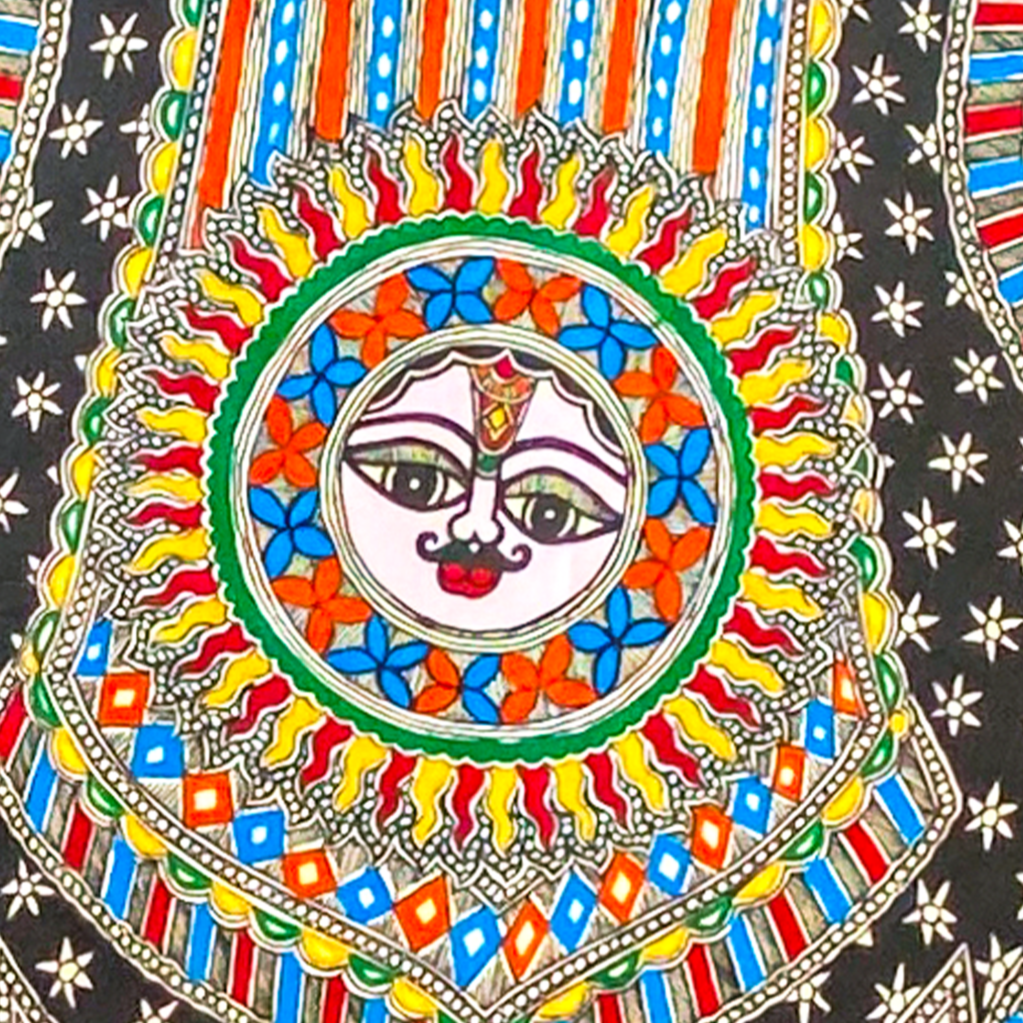 Hand Painted Madhubani Gajanan -Made to Order