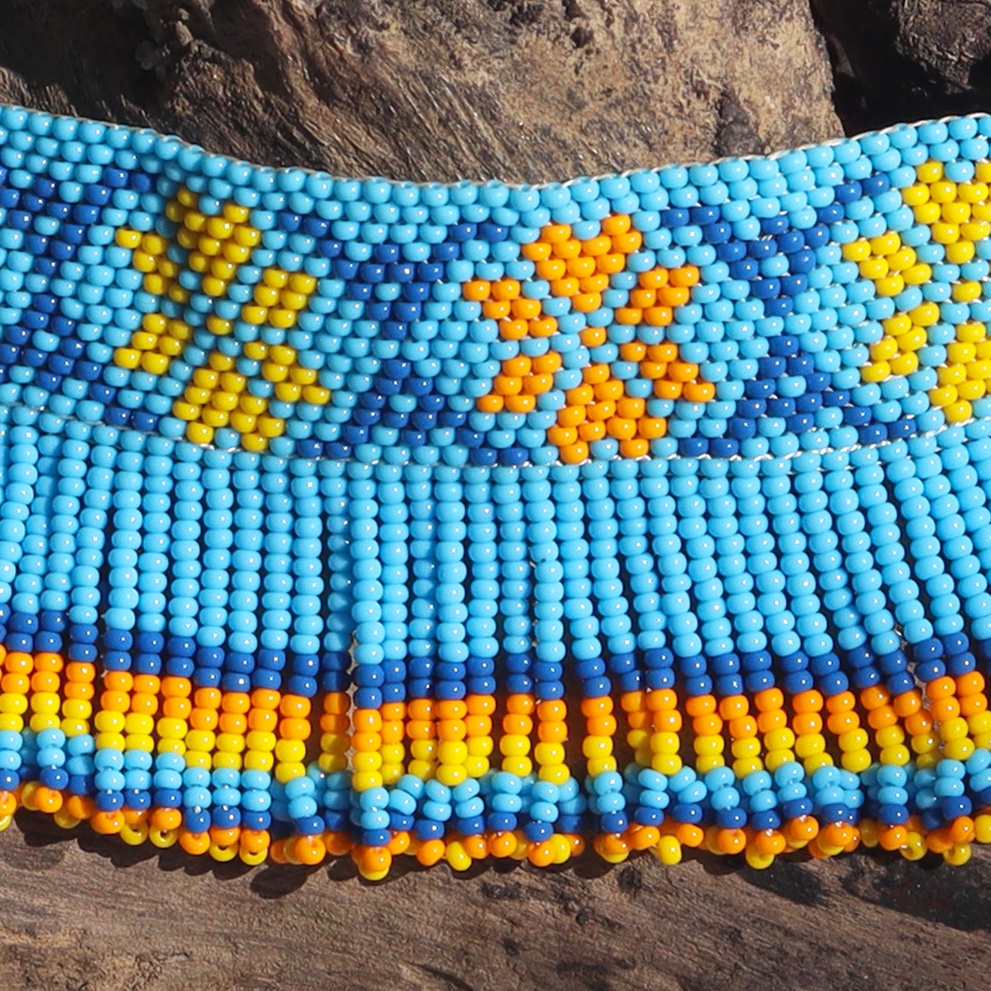 Kutch Bead work Neck Piece - Blue