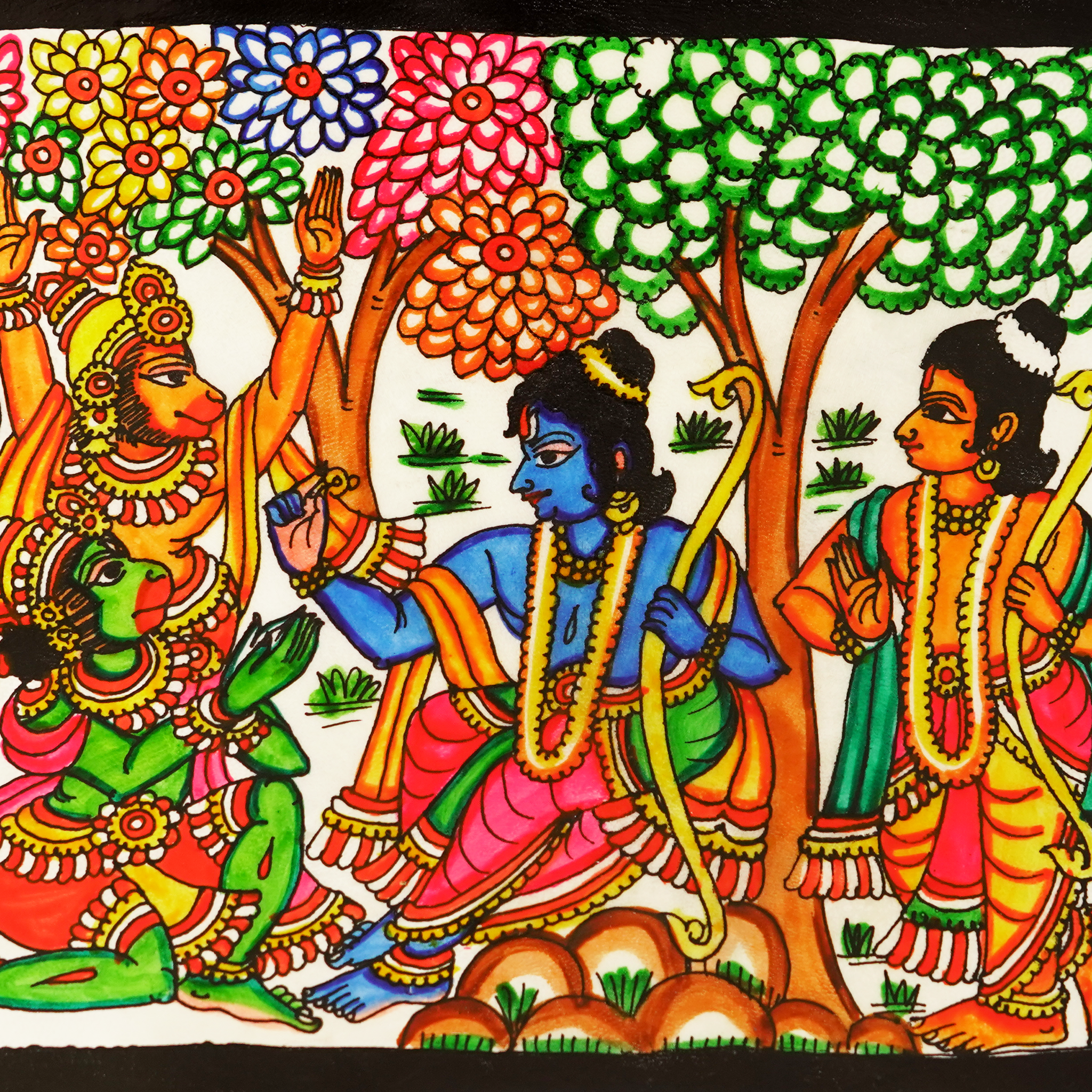 Ayodhya Glow Diwali Set: Rama’s Ring Painting & Conical Fairy-Light Toran