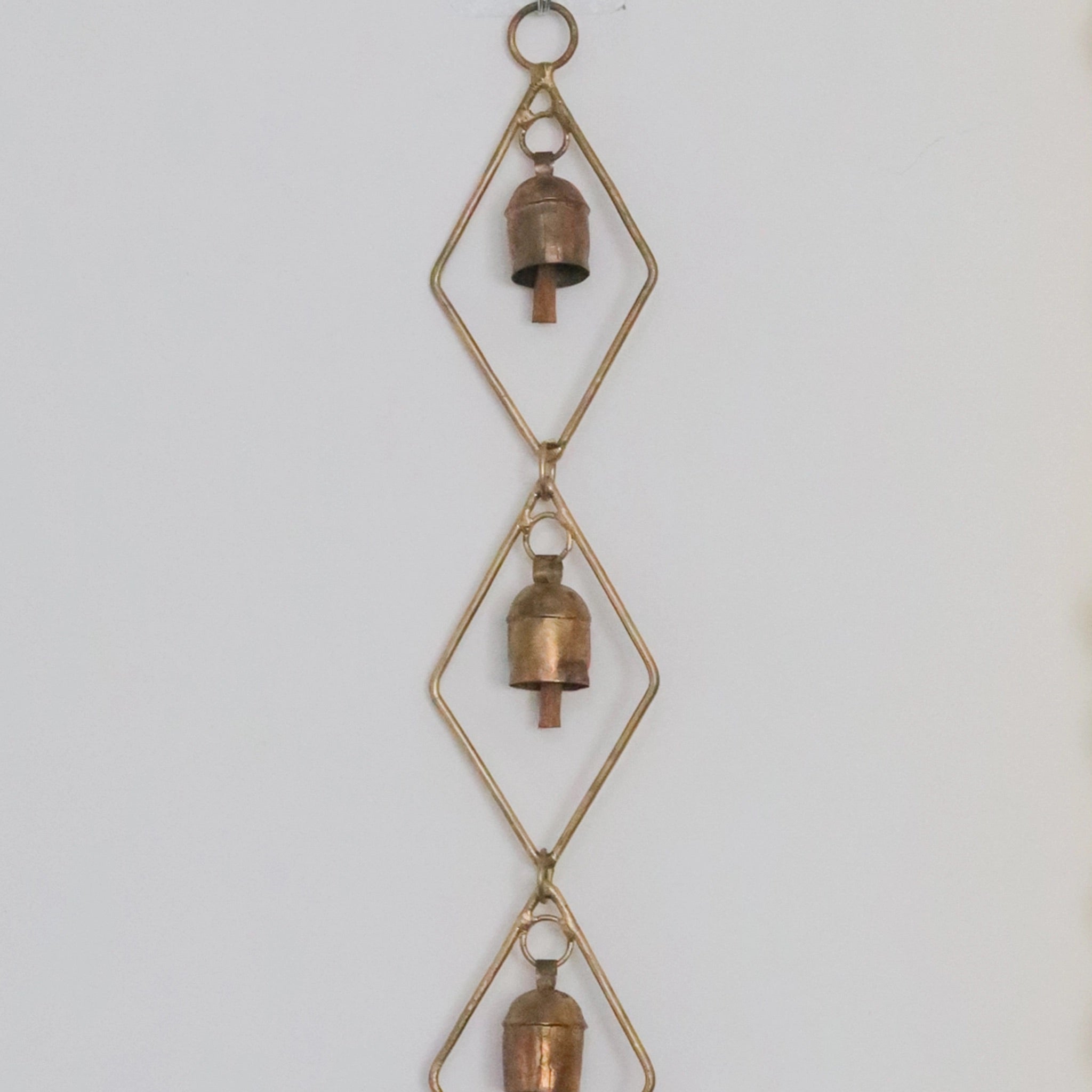 Kutch Copper Bells-Diamond-shaped Hanging Bell