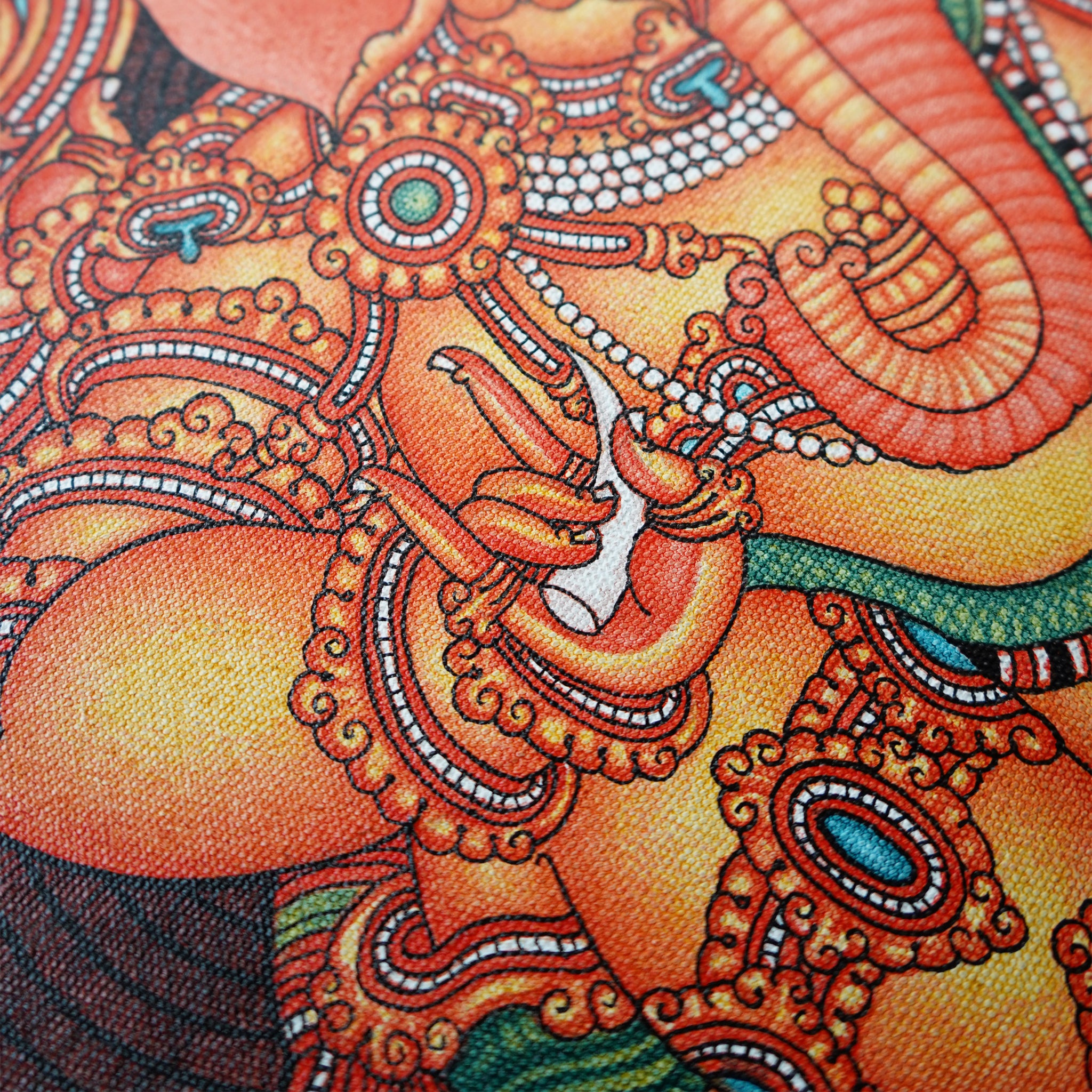 Kerala Mural Masterpiece: Lord Ganesha acrylic paniting Shop Online