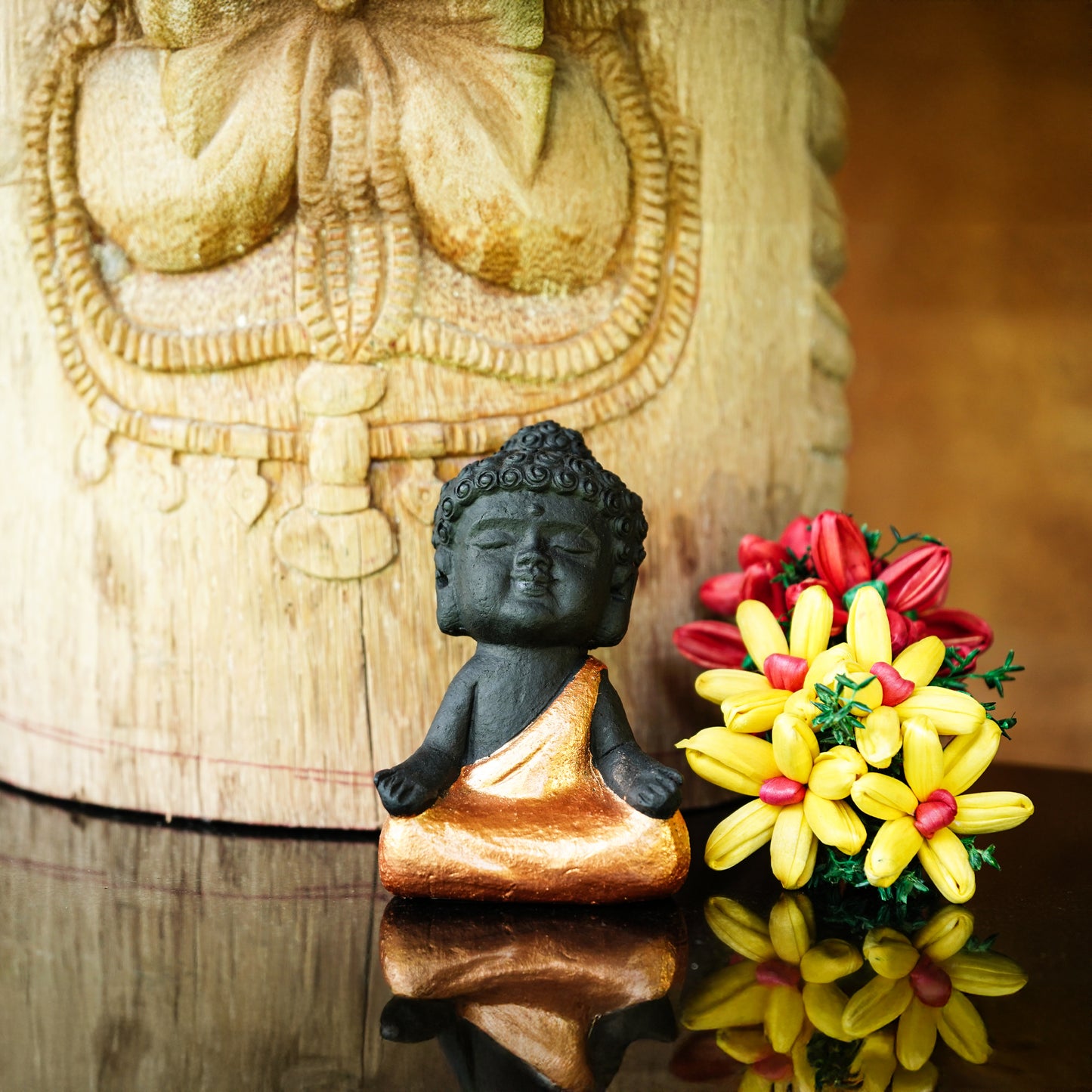 Bring Peace to Your Space with Little Buddha Decor Terracotta Finish