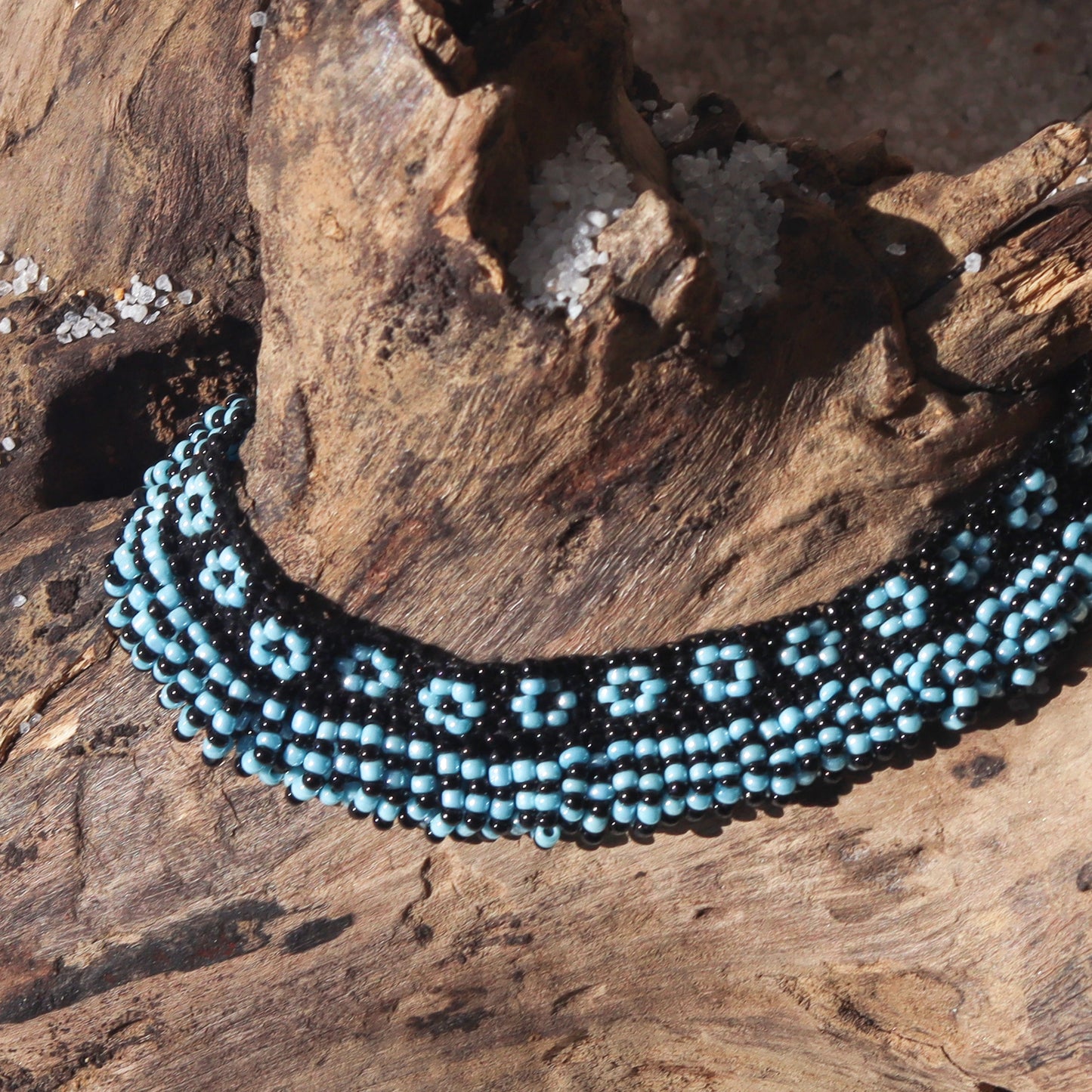 Kutch Bead work Neck piece - Black & Blue