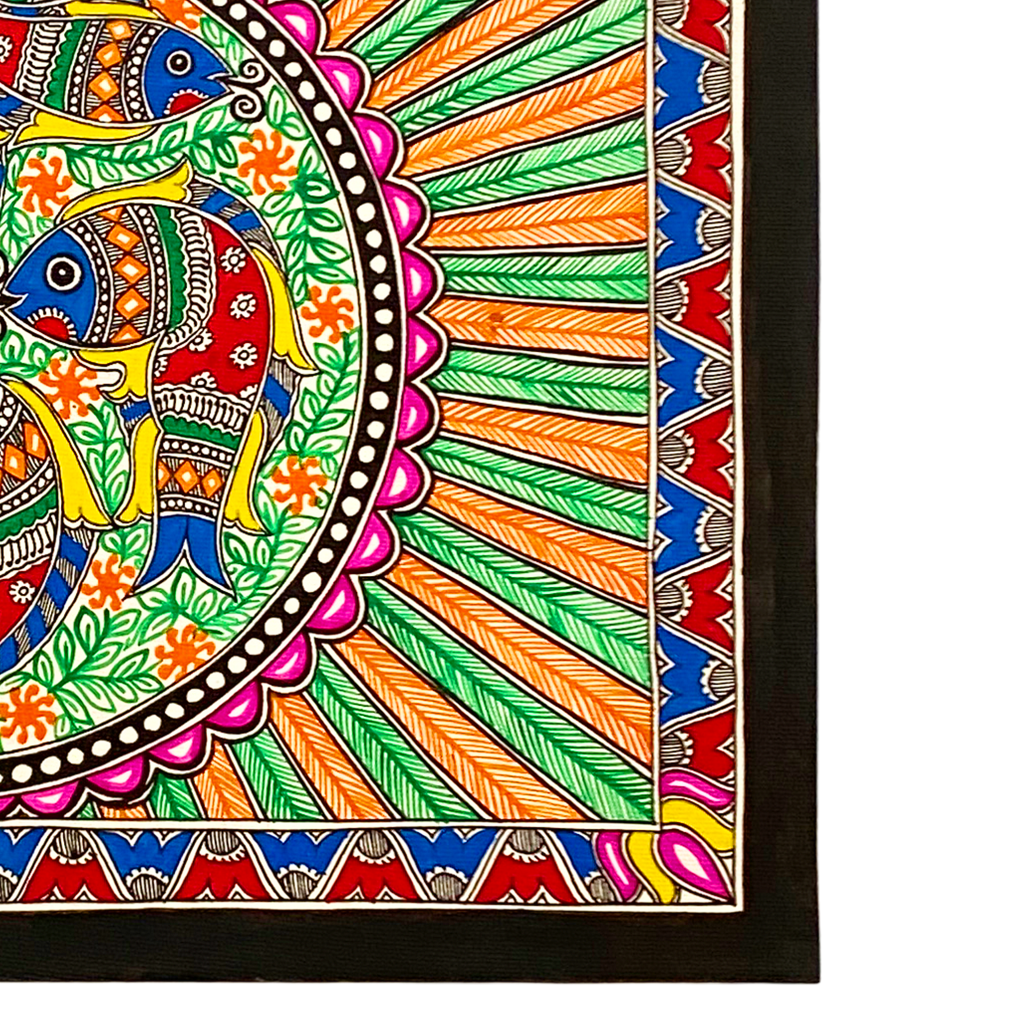 Hand Painted Madhubani Matsya Art -Made to Order