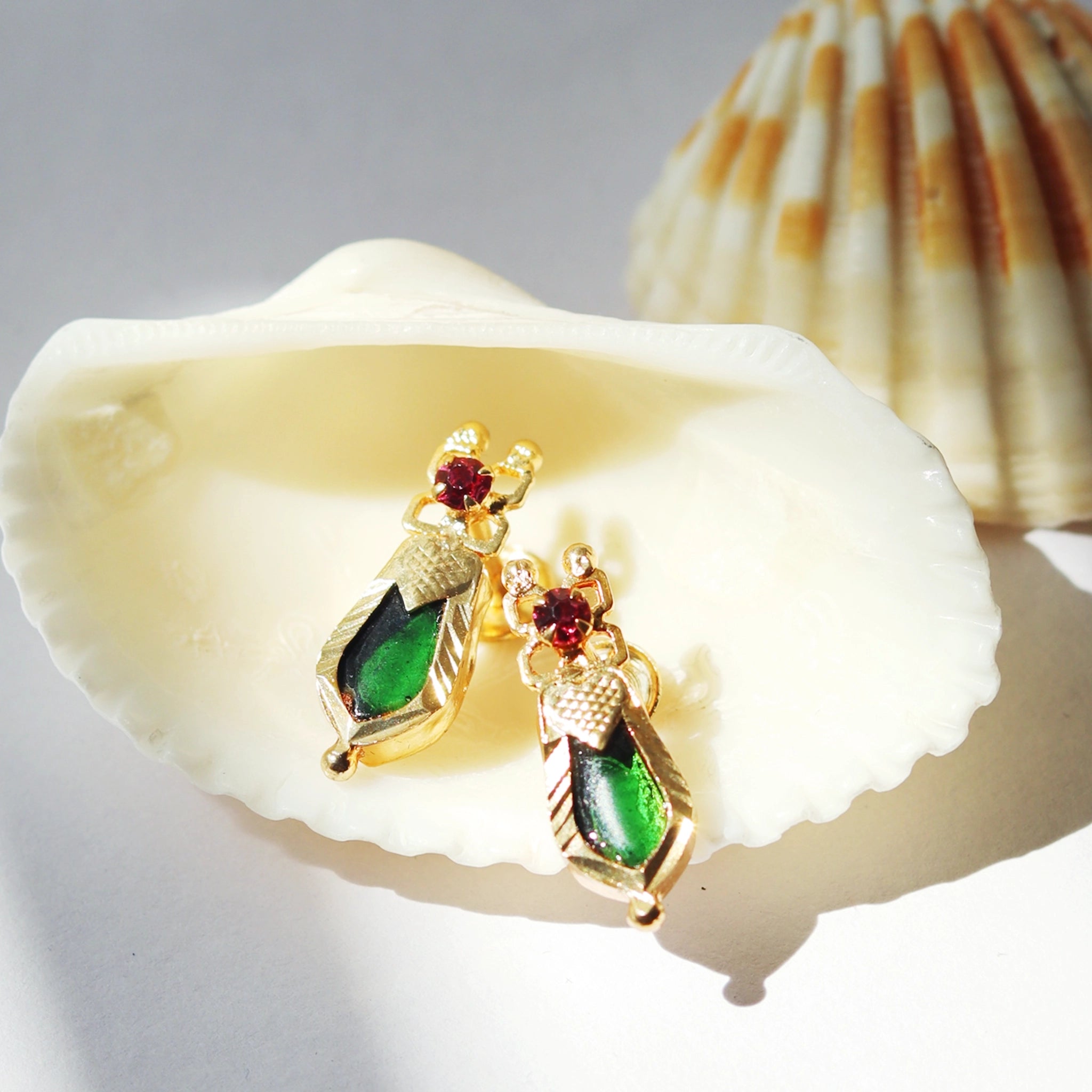 Green Nagapadam Palakka Earrings