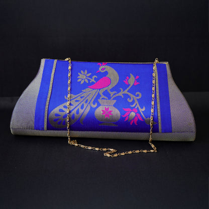 Paithani Celestial Peacock Clutch