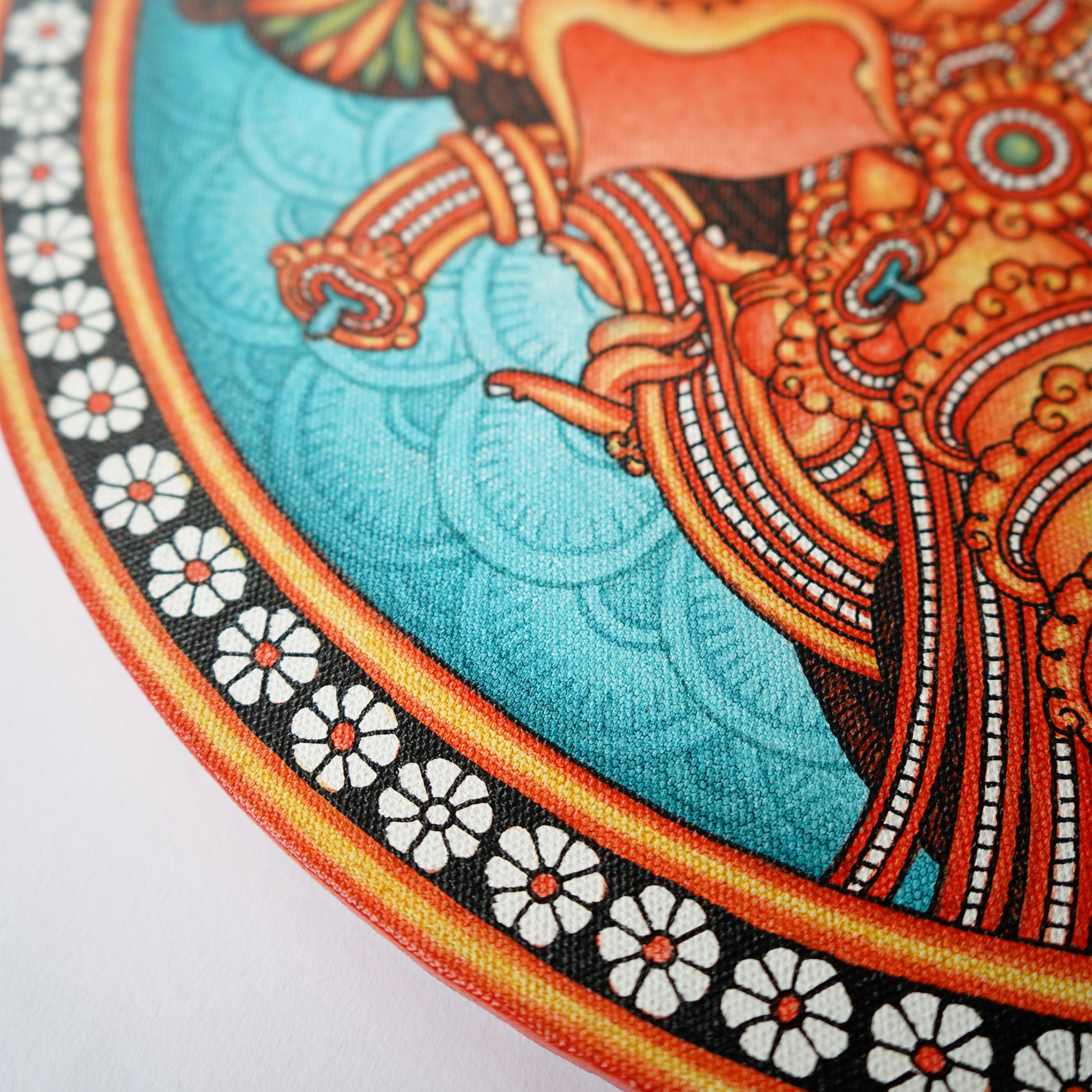 Kerala Mural Masterpiece: Lord Ganesha acrylic paniting Shop Online