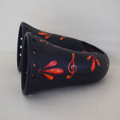 A Handmade, Hand-Painted Terracotta Acoustic Amplifier