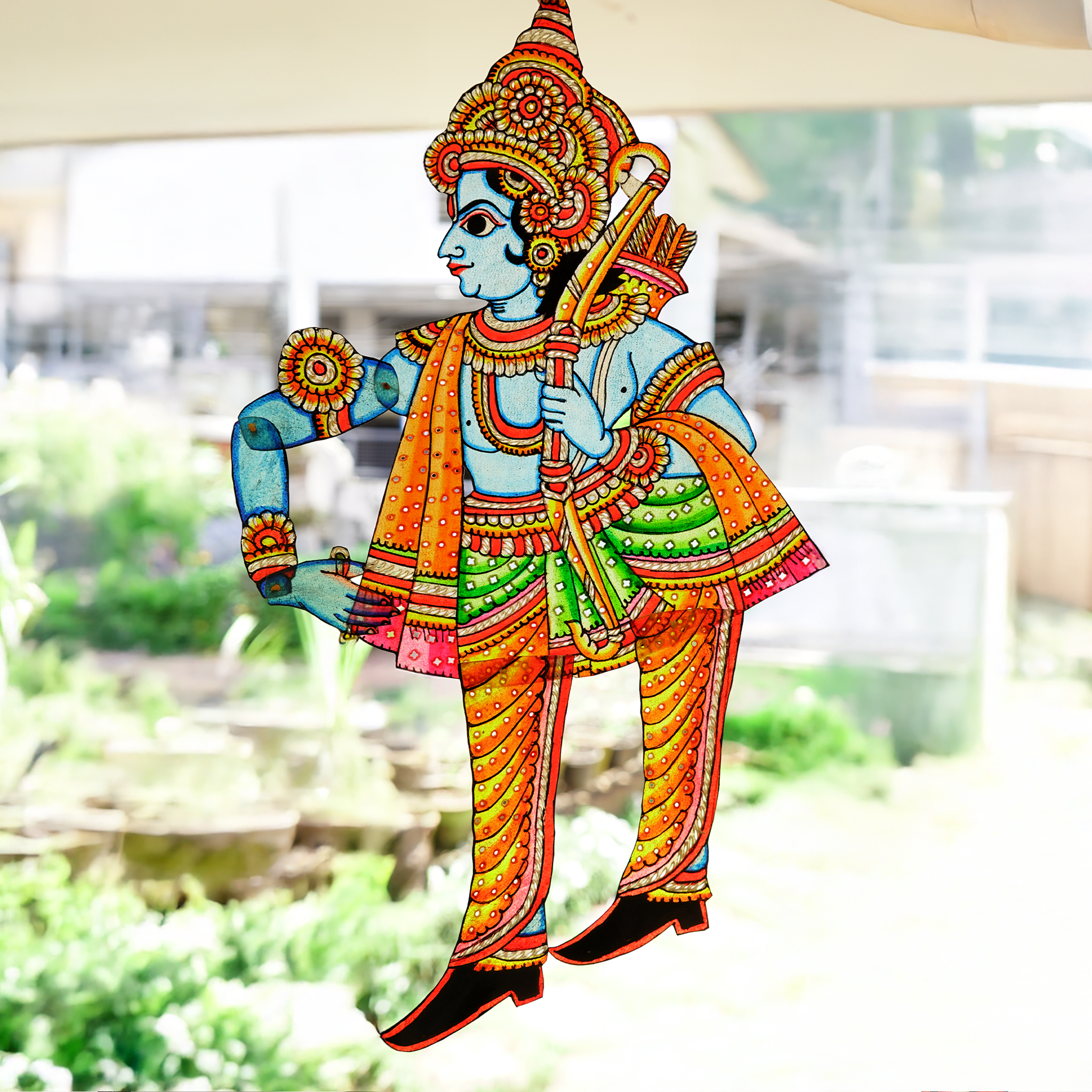 Ayodhya Glow Diwali Hamper | Rama Shadow Puppet (Tholu Bommalata) and Hand-Painted Conical Fairy Lights