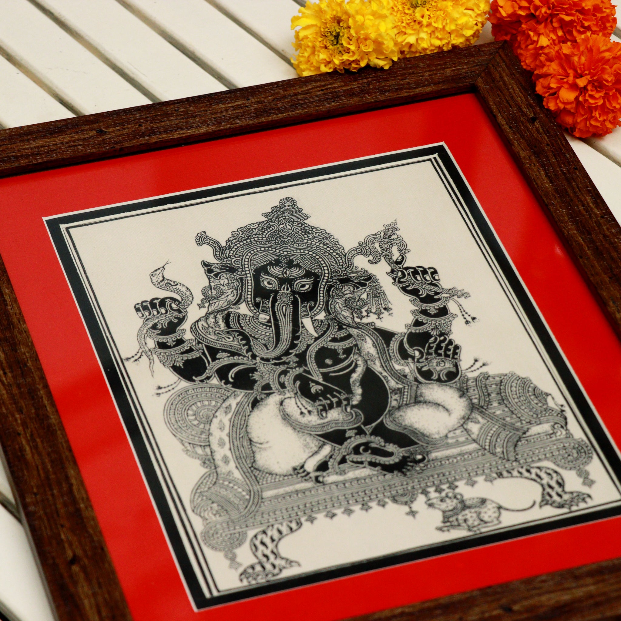 Shop traditional handpainted Pattachitra Ganesha Painting