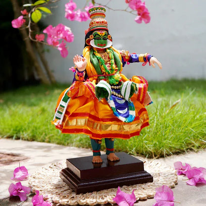 handcrafted Kerala Art decor piece  Vibrant Kathakali Doll