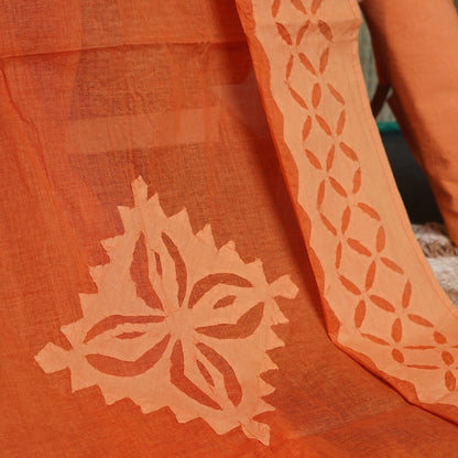 Shop Applique Cotton Suit Sets - Zesty Orange Online