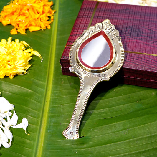 Shop Traditional Handcrafted The Aranmula Valkannadi (Drop-shaped Mirror)  Online