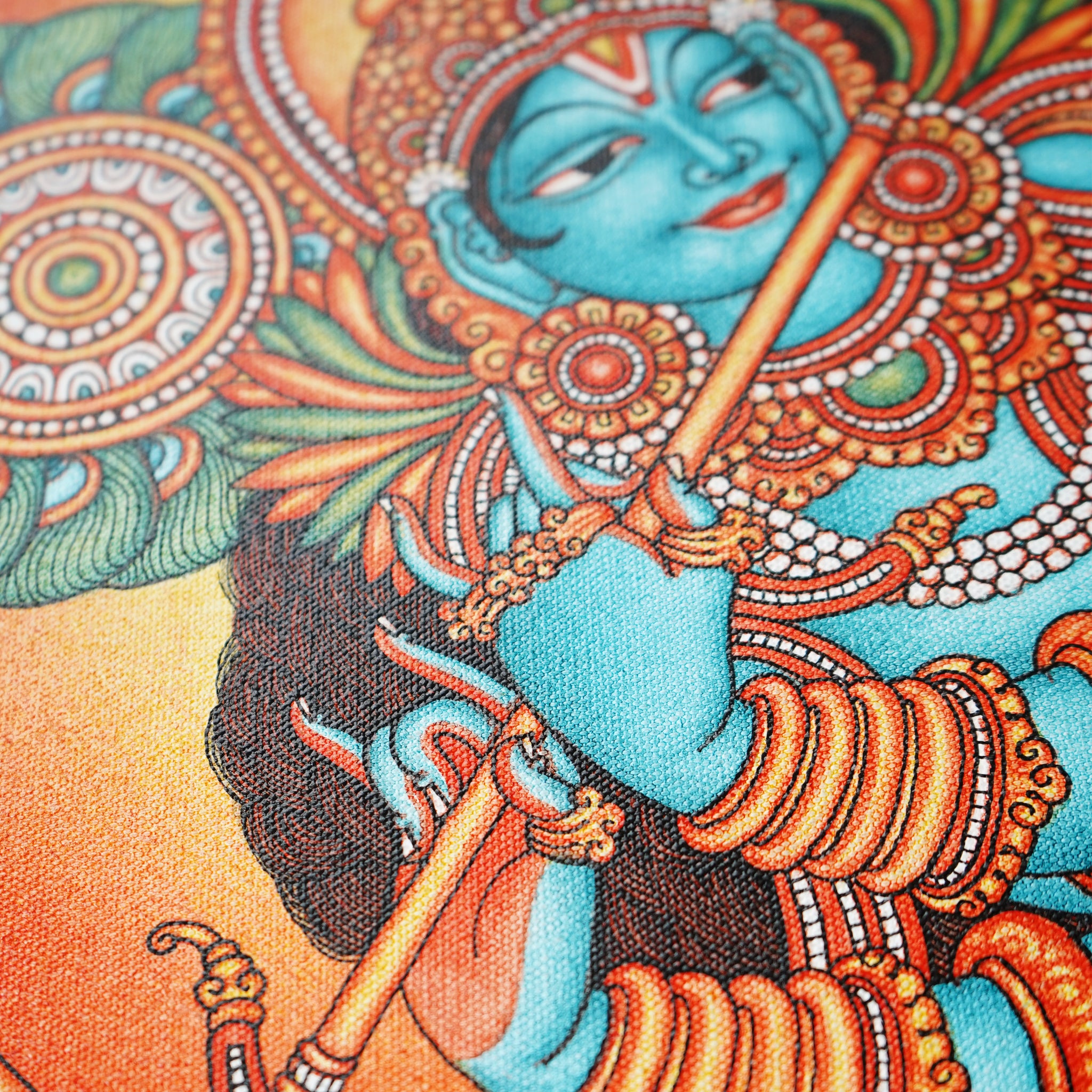 Kerala Mural Masterpiece: Lord Krishna