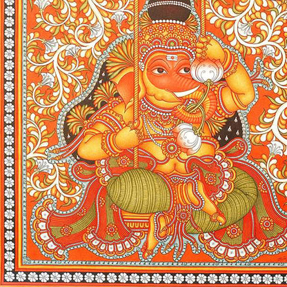 Artistic Kerala Mural Painting of Unni Ganesha, a fusion of tradition and beauty