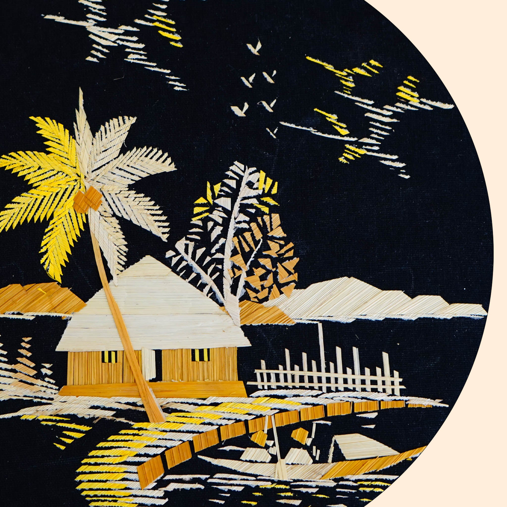 Traditional Kerala Straw Art - Village Vistas(Pack of 2)