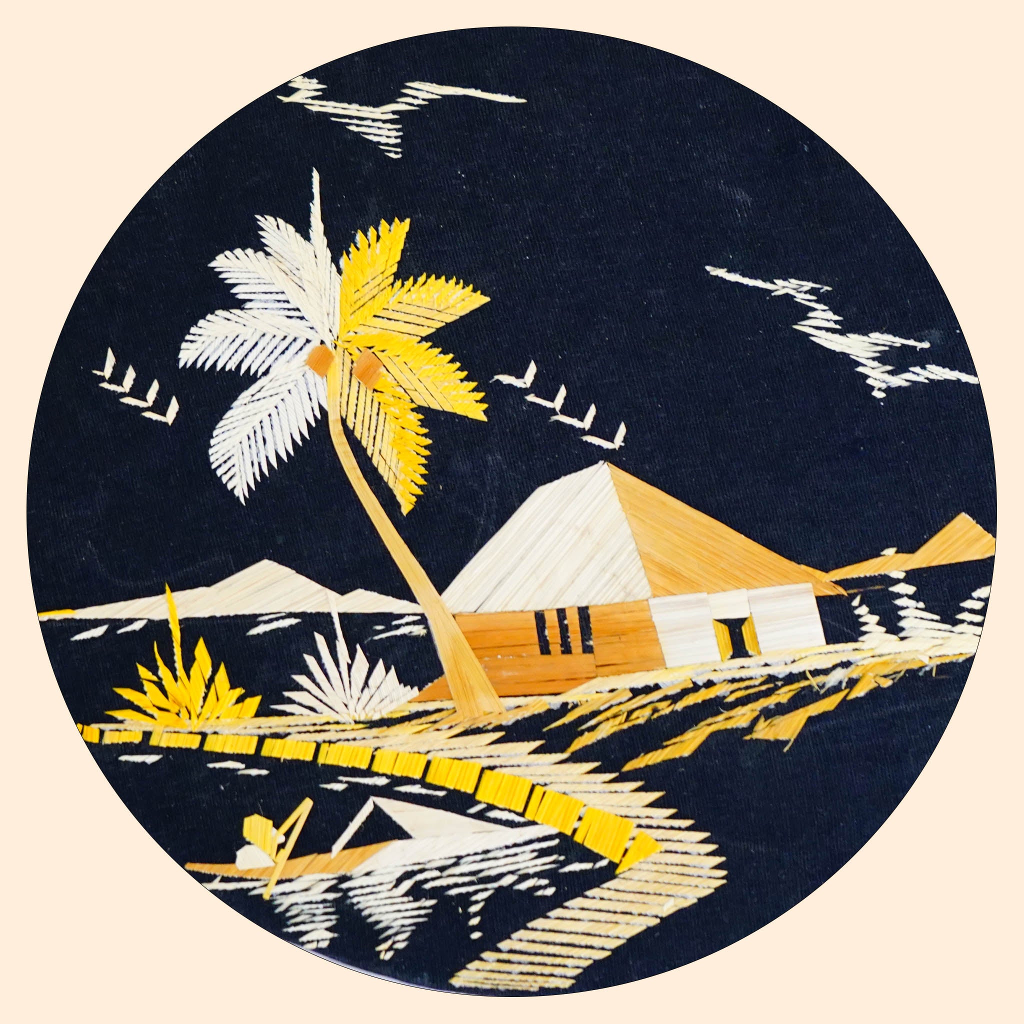 Traditional Kerala Straw Art - Farmstead Fables (Pack of 2)