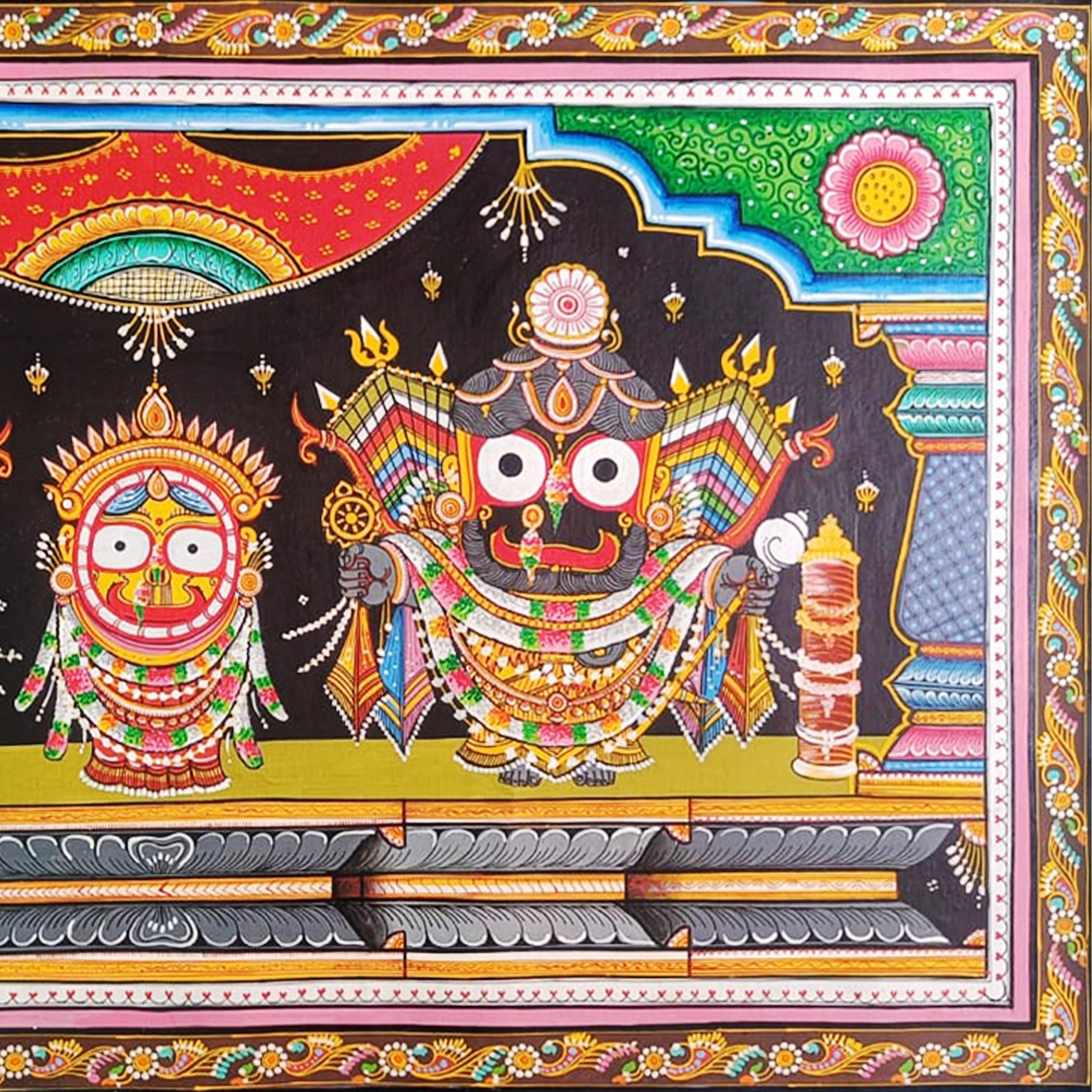 Pattachitra: Jagannath in Nagarjuna Incarnation-Made to Order