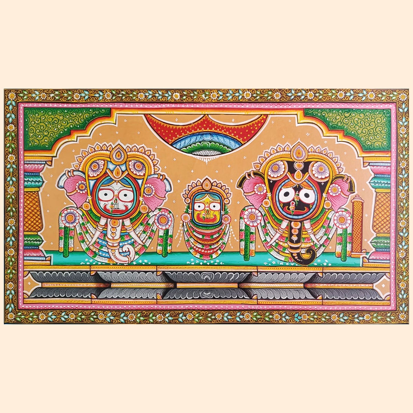 Traditional Pattachitra Jagannath: Gajanana Incarnation