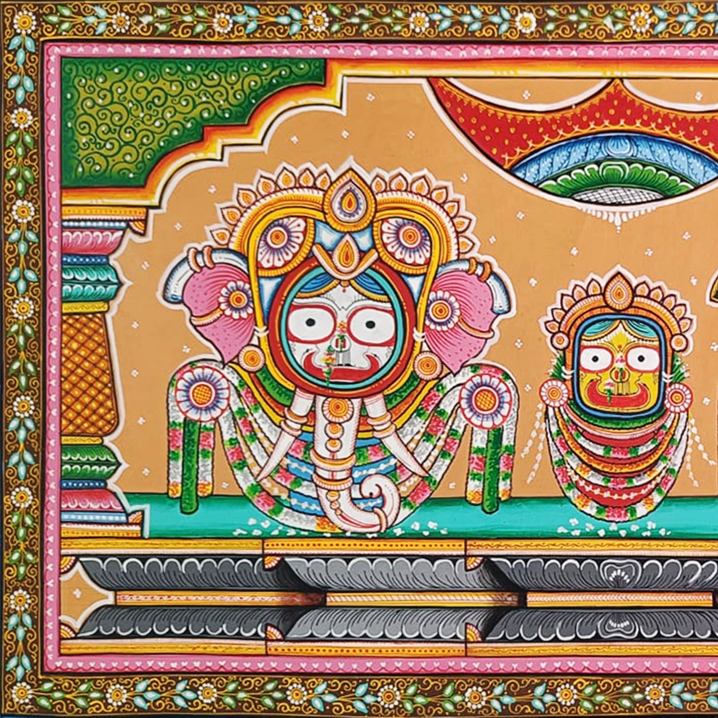 Traditional Pattachitra Jagannath: Gajanana Incarnation