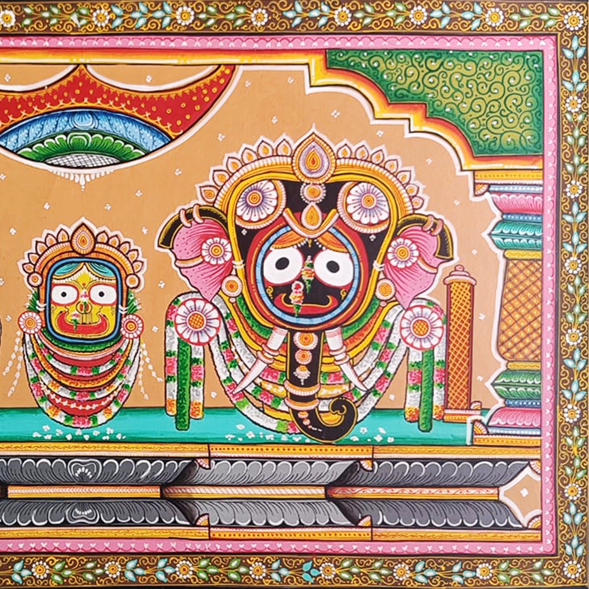 Traditional Pattachitra Jagannath: Gajanana Incarnation-Made to Order