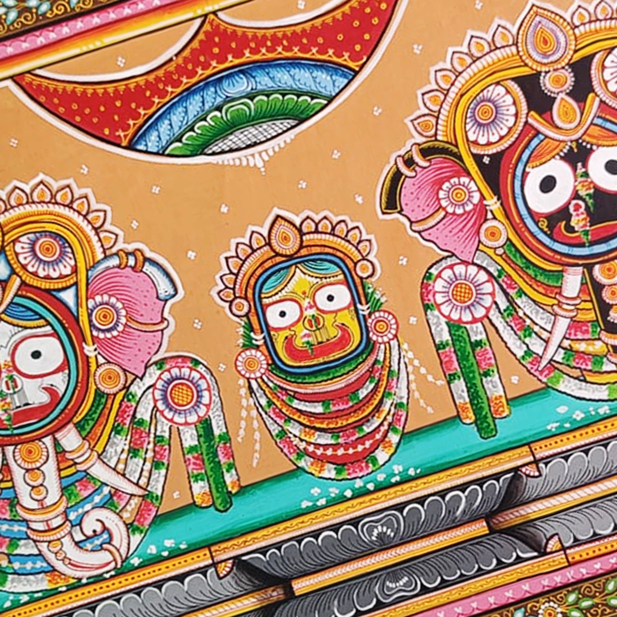 Traditional Pattachitra Jagannath: Gajanana Incarnation