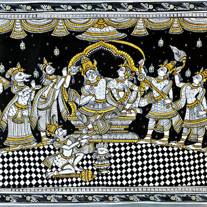 Pattachitra Painting: Rama Pattabhishekam