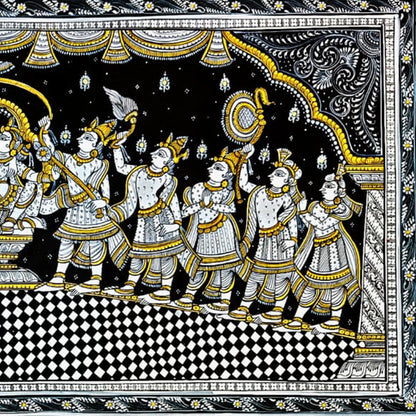 Pattachitra Painting: Rama Pattabhishekam