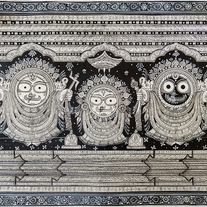 Traditional Pattachitra Lord Jagannath: Golden Incarnation