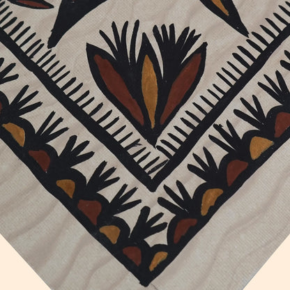 Sohrai Tribal Art Birds Brown and Black