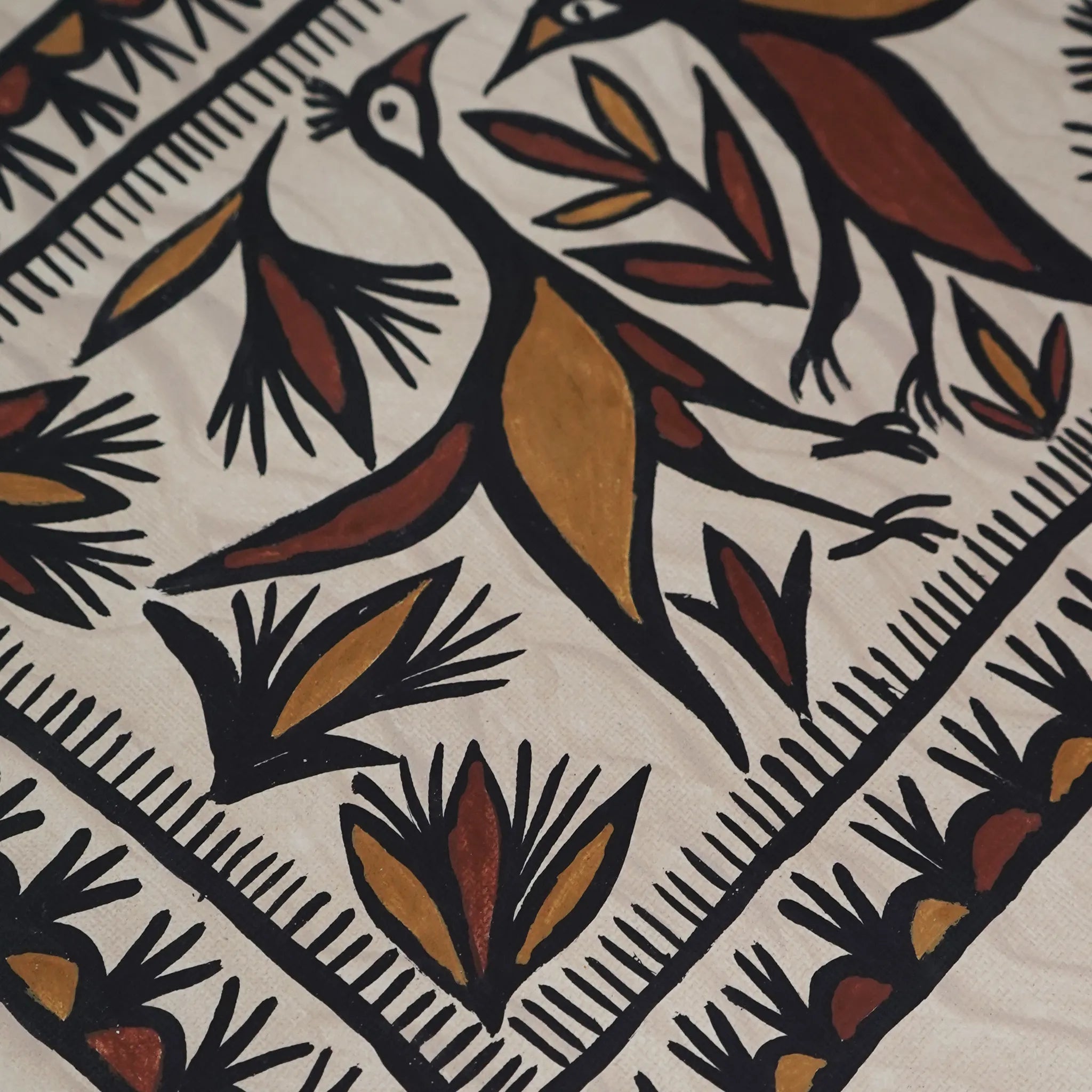 Sohrai Tribal Art Abstract Birds