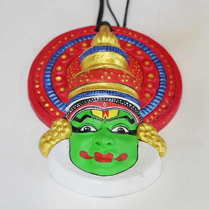 Handcrafted Terracotta Colorful Kathakali Mask