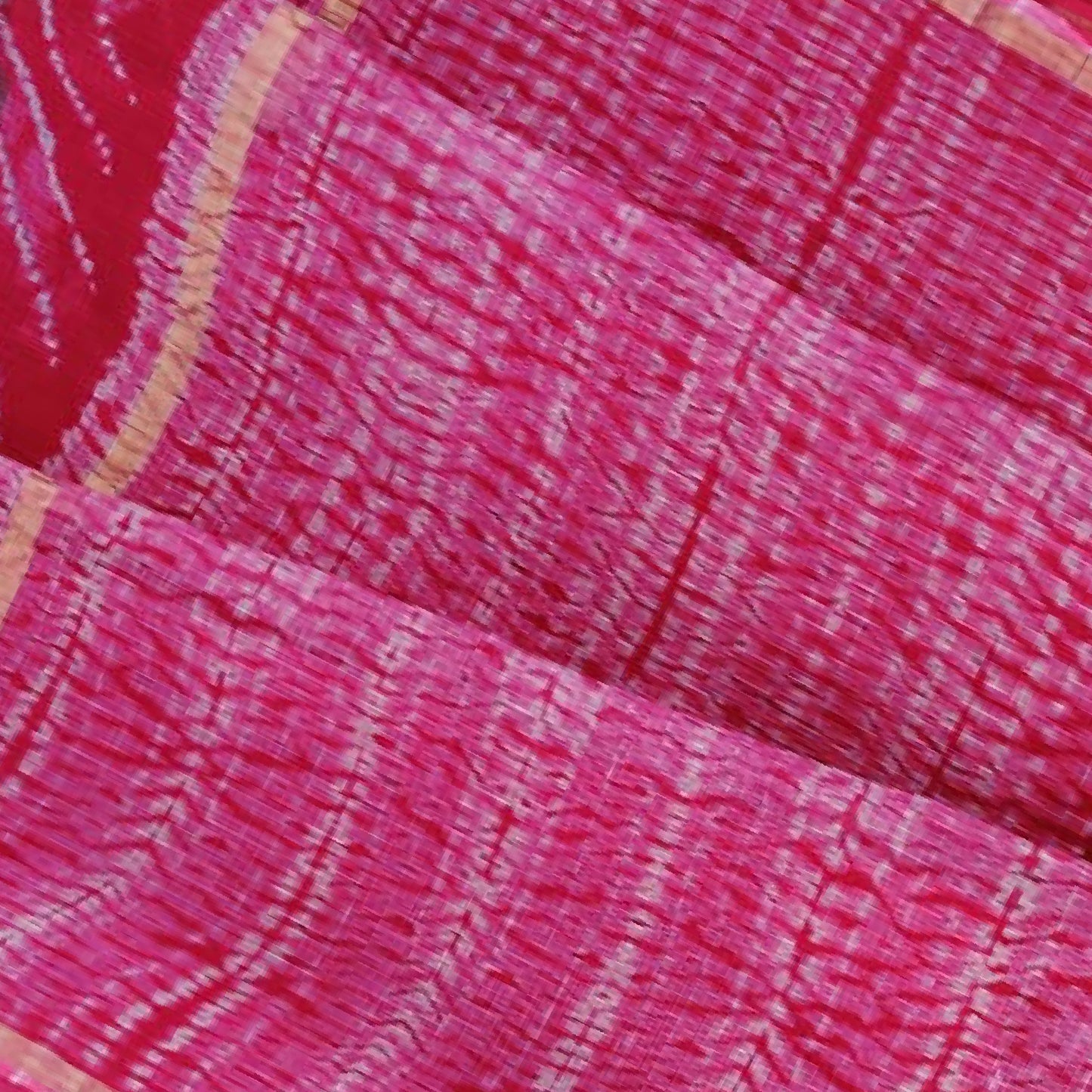 Kota Doria - Shibori Saree-Pink