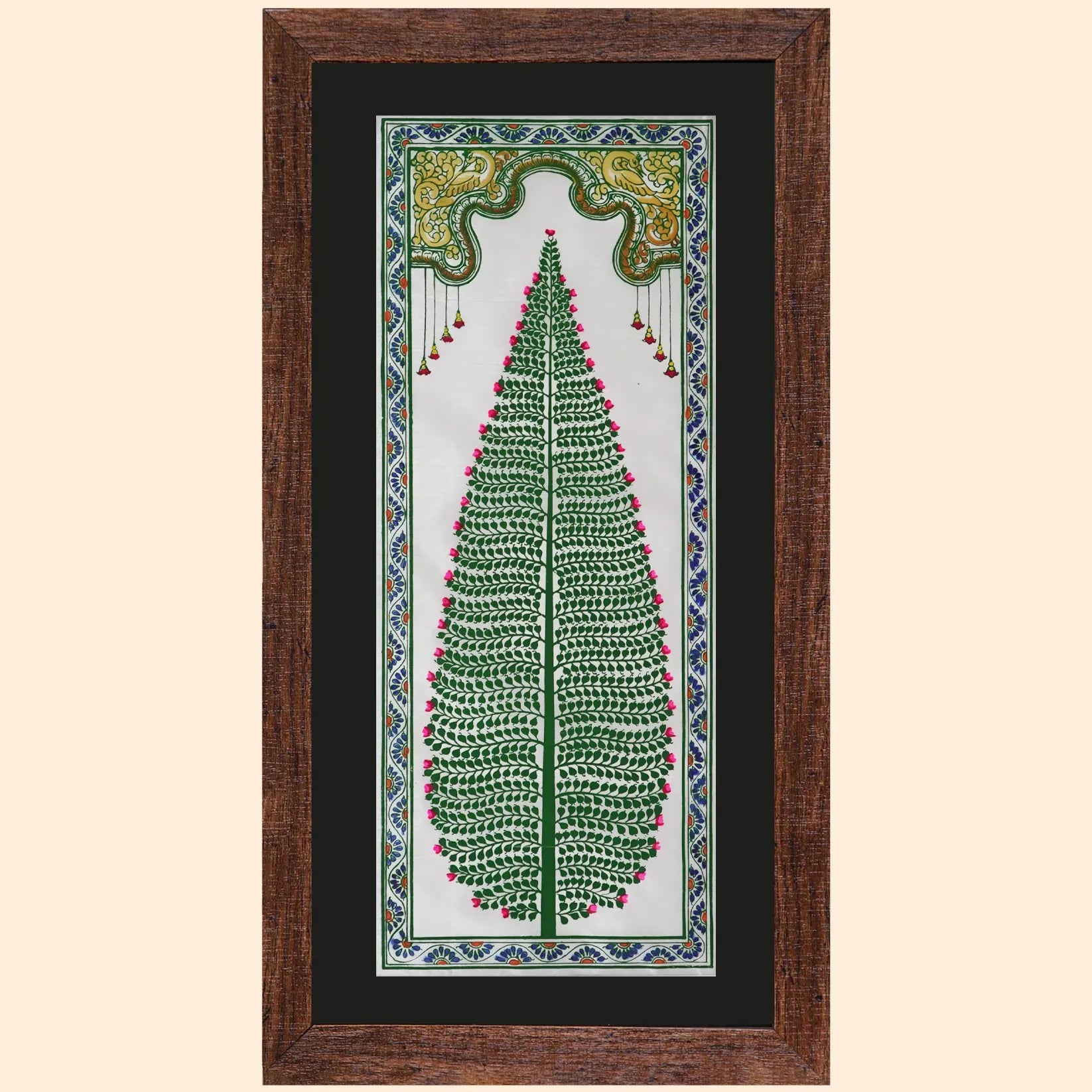 Pattachitra Tree of Life-Dark Green – Culturati